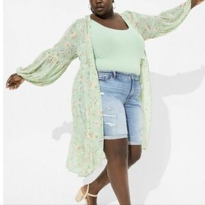 Festi Chiffon Puff Sleeve Kimono/Tunic